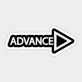 Advanced being Advanced typography design Sticker